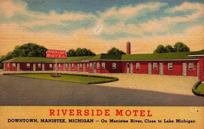 Riverside Motel & Marina (Riverside Motel) - Vintage Postcard (newer photo)